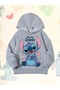 Winter Hooded Sweatshirt, Kids We Love Stitch Printed - 3