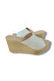 Women's White Wedge Heel Sandals - 6