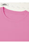 Power Fit - Plus Size Bright Pink T-Shirt & Black Pants Tracksuit Set - 4