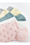 Two Mt Shop Quality Lcw Dream Pink Patterned 5-Pack Women's Booties Socks - 3