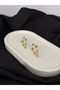Melis Göral Model Gold Color Steel Non-Allergic Earrings - 3