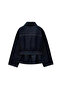 Women's Tie-Detail Navy Denim Jacket - 2