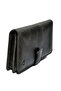 Portfolio Wallet with Cell Phone Compartment Genuine Leather / 1202 Black (Smoky) - 5