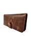 Portfolio Wallet with Cell Phone Compartment Genuine Leather / 1202 Brown (Smoky Glossy) - 4