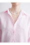 Striped Oversize Modal Blend Women's Shirt - 3