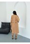 Double Breasted Neckline Laced Trench Coat - 3