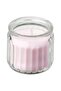 LUGNARE Scented candle in glass, Jasmine/pink, 12 hr