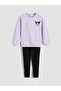 Kuromi Printed Girls' Sweatshirt and Leggings