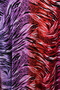 Women's Plus Size Lycra Crew Neck Colorful Zebra Patterned Three-Quarter Sleeve Mother Combed Cotton T-Shirt Blouse - 5