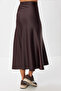 Long Satin Skirt Lgk0008 Brown - 5