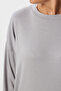 Basic Seasonal Modal Sweatshirt Len0026 Stone Gray - 4