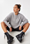 Basic Seasonal Modal Sweatshirt Len0026 Stone Gray