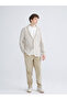 Beige Standard Fit V-Neck Men's Knitwear Cardigan - 3