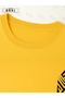 Trendy Stylish Printed Plus Size Yellow T-Shirt & Black Pants Tracksuit Set - 4