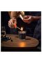 FRUKTSKOG Scented candle in glass, Vetiver & geranium/black-turquoise, 20 hr - 3