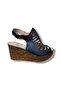 Laser Cut Wedge Heeled Sandals