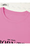 Born to Succeed Printed Oversized Bright Pink T-Shirt & Black Pants Tracksuit Set - 4
