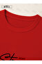 Stay Strong Printed Plus Size Red T-Shirt & Black Pants Tracksuit Set - 4