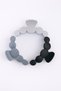 Set of 3 Honeycomb Gray Tone Trendy Latch Buckles - 2
