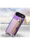 Apple iPhone 17 Air Compatible Case M-Safe 2in1 Best Leather Case with Card Holder Purple - 2