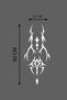Auto Hood Stripe Special New Design Sticker White with Tattoo Design 25*60 cm - 2