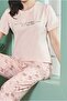 Marla Fabric Short Sleeve Women's Pajama Set - 3