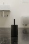 Lines Series Black Acrylic Toilet Brush – with Cylinder Stand, 34cm, Easy to Clean - 3371 - 4
