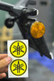 5Cmx5Cm Sticker Label for Yamaha Motorcycle Group Cat's Eye Reflector (2 Pieces) - 2