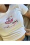 White White Baby Tee Top Waist Boy Crop T-Shirt Lycra Dtf