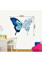 ملصقات حائط من الفينيل بتصميم فراشة زرقاء من Today Idea - 4
