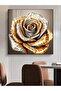 ALAYRA Modern Golden Rose Canvas Printed Artwork 60x60 cm - 5
