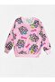 Girl's Cotton Pink Color Labubu Patterned Long Sleeve Pajama Set - 4