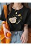 Women's Black Bear for Ever Printed Oversize
