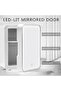 6L Mini Fridge with LED Mirror for Bedroom, Car, Cosmetics, Skin Care Products, Snacks, Whit - 6