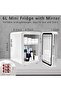 6L Mini Fridge with LED Mirror for Bedroom, Car, Cosmetics, Skin Care Products, Snacks, Whit - 8