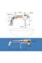 Wall Mount Bathroom Faucet, Chrome Bathroom Sink Faucet, Single Handle Vanity Faucet, Swivel - 7