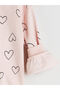Crew Neck Heart Printed Girl's Sweatshirt - 4