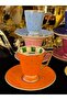Colorful Coffee Cup Set for 6 People with Footed Dots (Fnc32) - 3