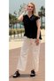 Women’s Black Cotton Eyelet Embroidered Top – Chic Summer Blouse - 3