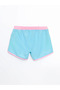 Blue Elastic Waist Quick Dry Girls' Swim Shorts