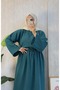Petrol Green Muslin Casual Blouse - 3