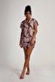 Satin Shirt Shorts Pajama Set - Lace Sleeves, Korean Silk Texture - 6