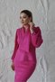 Women's Scuba Fabric Pleated Sleeve Button-Detail Special Design Lined Engagement Promise Wedding Dress - 2