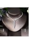 Women's Silver Color Stainless Steel Necklace Earrings Bracelet Bridal Set Limited Edition - 3