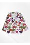 Girl's 100% Cotton Ecru Colored Hearts Patterned Shirt Collar Buttoned Pajama Set - 5