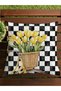 Lady and Flower Printed Velvet Throw Pillow Cover 43X43Cm - 2