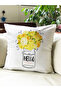 Floral Pattern Printed Velvet Throw Pillow Cover 43X43Cm