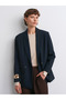 60767 Blazer Jacket-Navy Blue - 3