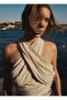 Halter Yaka Crop Bluz