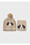 Boy's Dog Scarf Beanie Set 10018